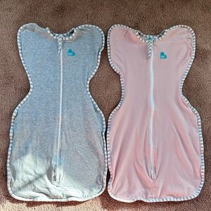 Love to Dream Swaddles Size Small (8-13 lbs)- Gray and Pink